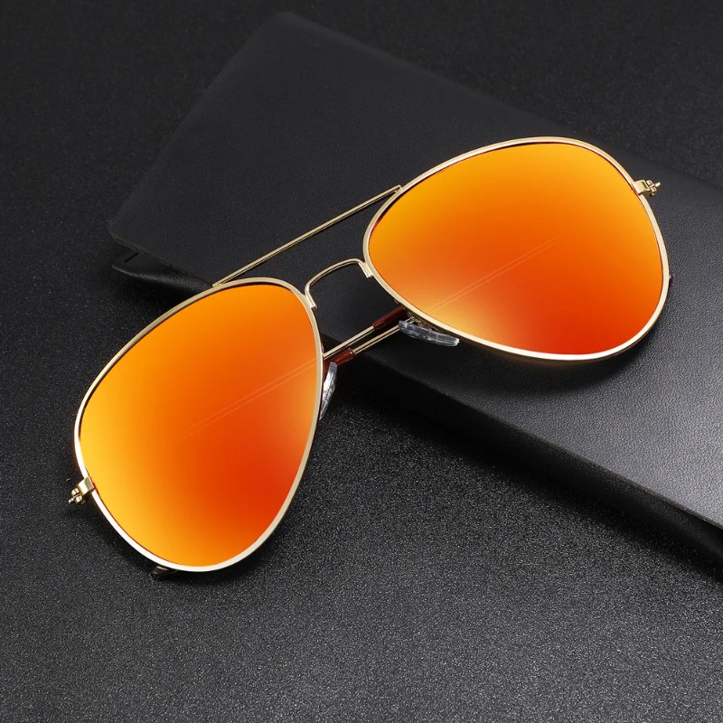 Outdoor Sport Glasses - 新しいファッションクラシックメガネ男性用アビエイターメタルフレームアウトドアスポーツアイウェア抗紫外線運転サングラスメガネ