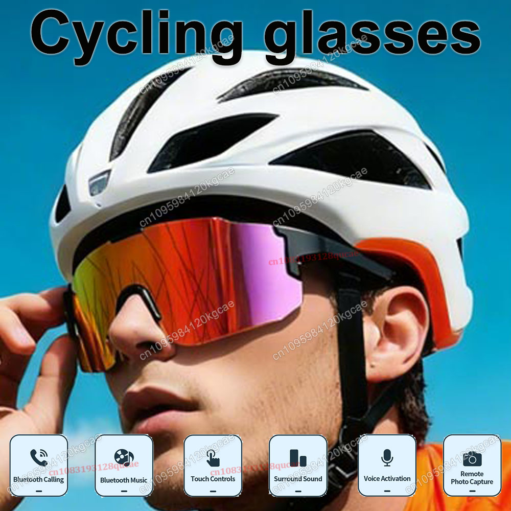 Outdoor Sport Glasses - サイクリングスマートグラス HD Bluetooth 通話音楽サングラス男性女性 Anit UV