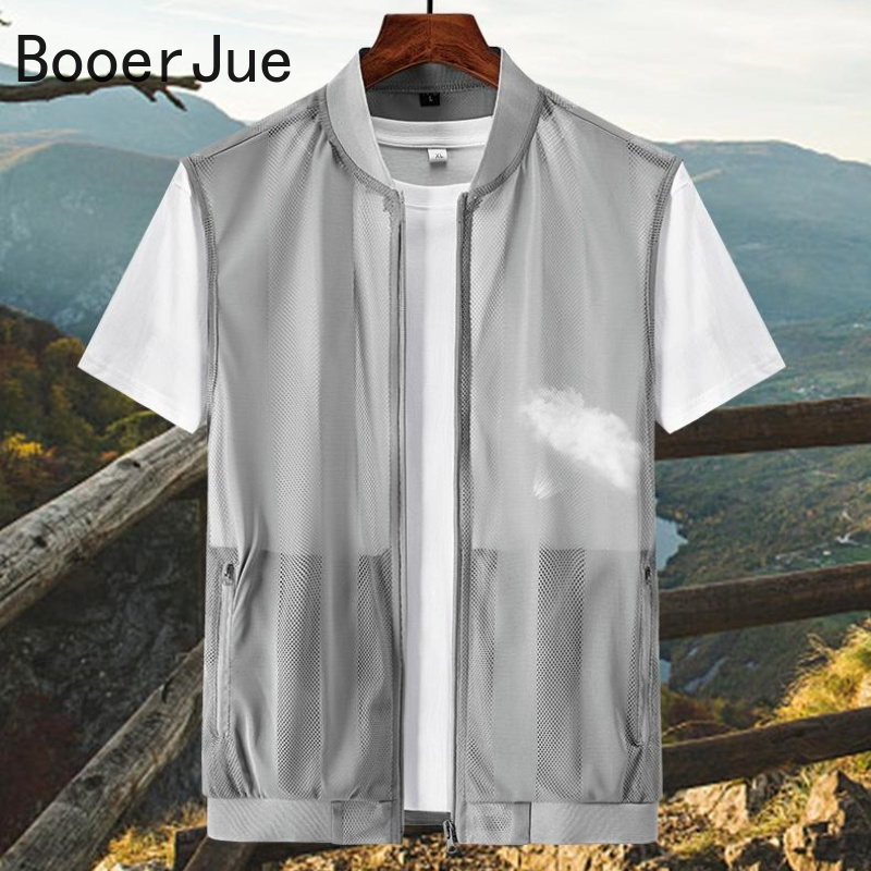 Outdoor Sport Gear - 屋外ハイキングスポーツ夏男性メッシュ中空チョッキ釣り通気性コート高品質デザインサイクリングレジャーバイカーベスト