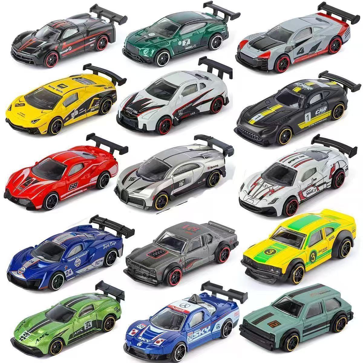 Outdoor Sports Accessories - 合金車モデルシミュレーション 1:64 スライディングスポーツカーレーシングカー子供のおもちゃの車男の子のギフトクリスマスおもちゃギフトレーシングカーの装飾品
