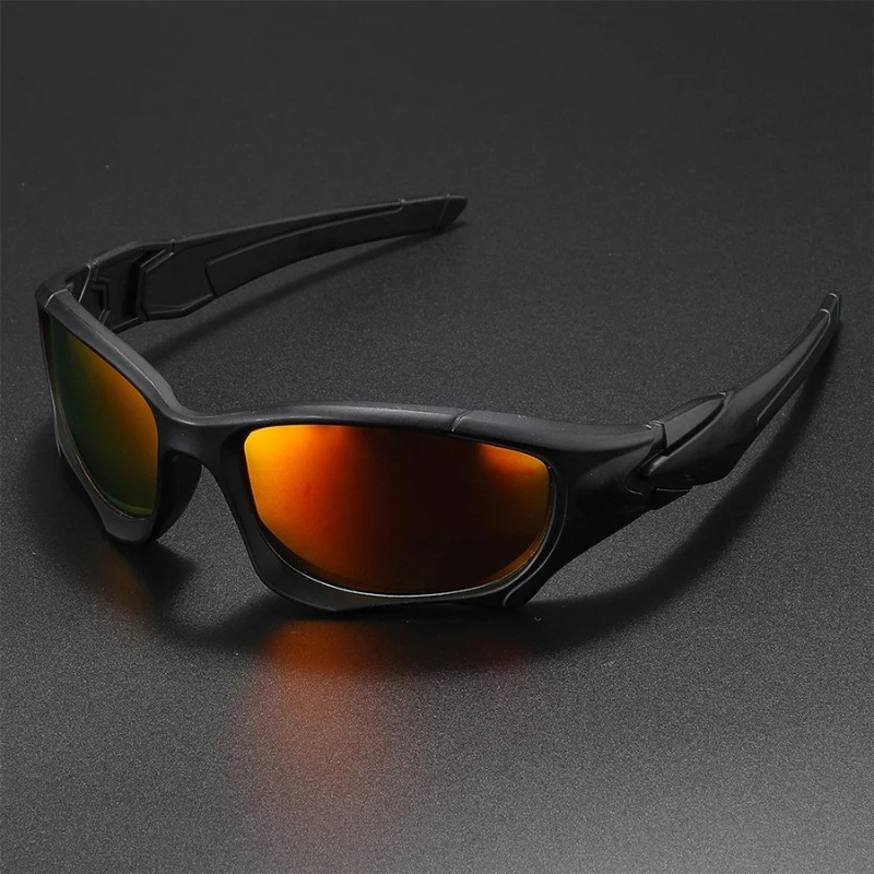 Outdoor Sport Glasses - 新しいアウトドアスポーツ偏光サングラス男性カーブカットフレーム耐ストレスレンズシールドサングラス女性運転用