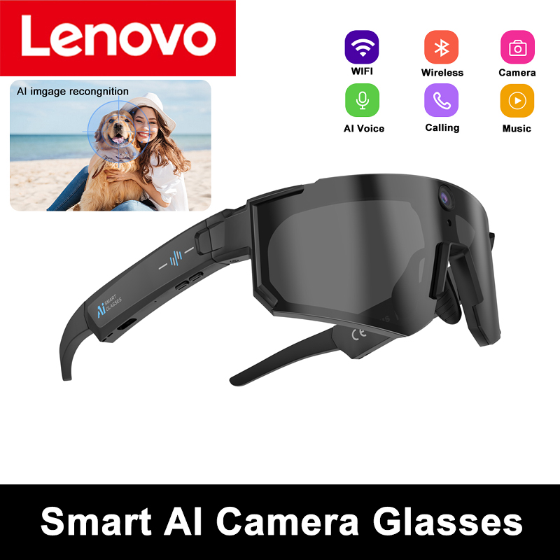 Outdoor Sport Glasses - レノボ サイクリングスマートカメラグラス 800MP調光スマートグラス Bluetooth通話 写真撮影 ビデオ