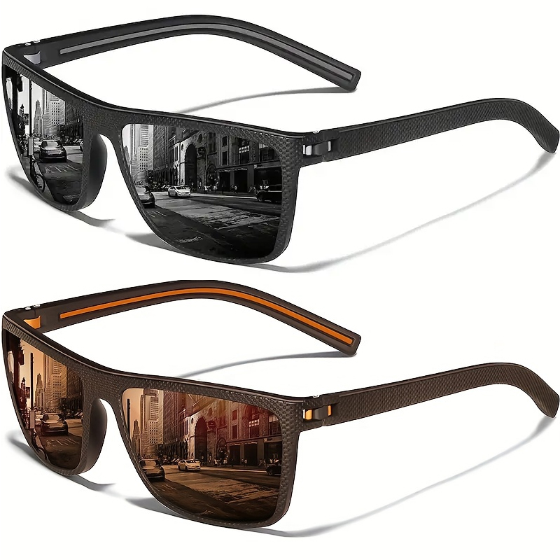 Outdoor Sport Glasses - スクエアアウトドアスポーツサングラス 男女兼用 軽量フレームサングラス UV保護アイウェア UV400 Gafas