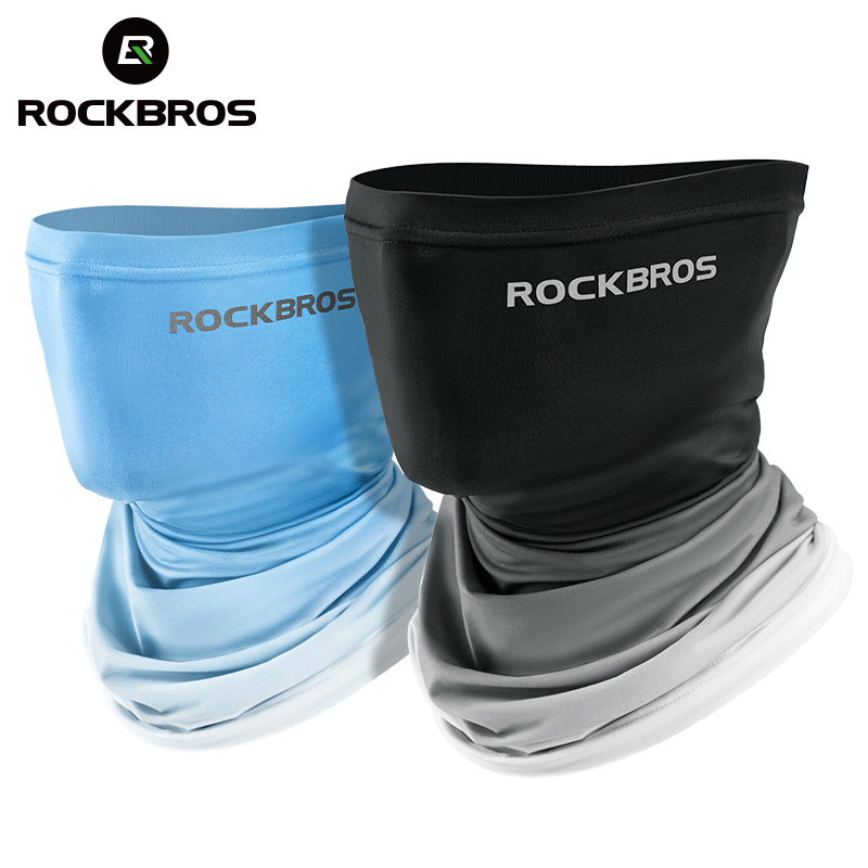 Outdoor Sport Hose - Rockbros 男性女性夏のスポーツバンダナ UV 保護アイスシルクフェイスカバーネックチューブ屋外ランニングスカーフサイクリングマスクヘッドギア