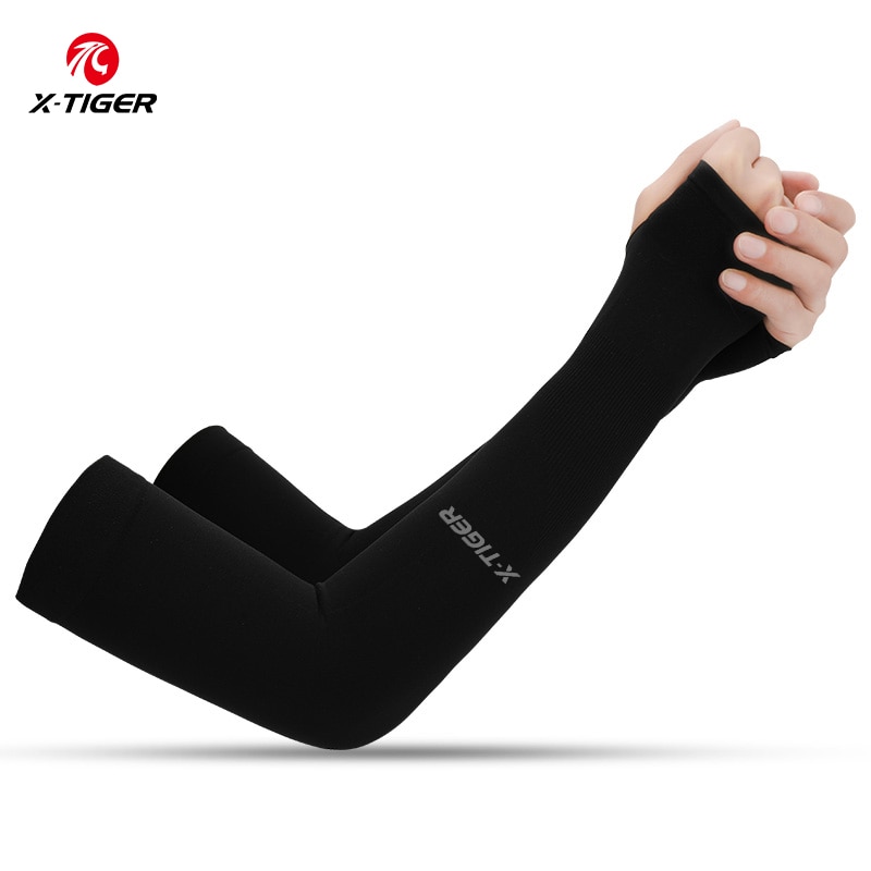 Outdoor Sport Gear - X-TIGER サイクリングアーム夏アイス布サイクリングスリーブ日焼け防止ユニセックス通気性ランニングバレーボールスリーブ屋外