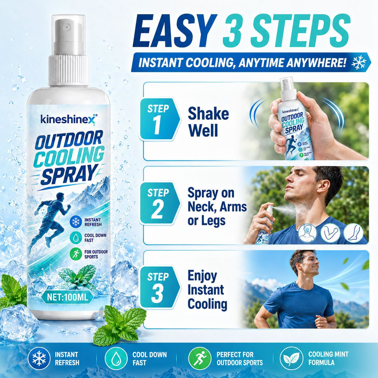 屋外用冷却スプレー 100ml – ランニング、サイクリング - Outdoor Sport Gear のレビューと価格