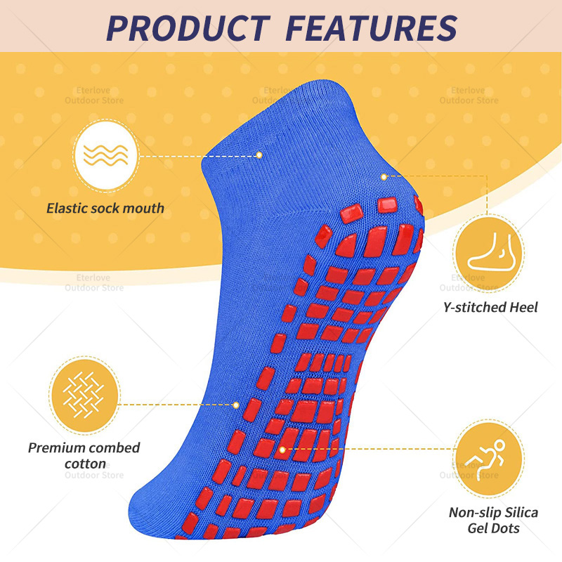 4 ペアヨガピラティストランポリン女性靴下大人/子供用シリコ - Trampoline Park Sock のレビューと価格