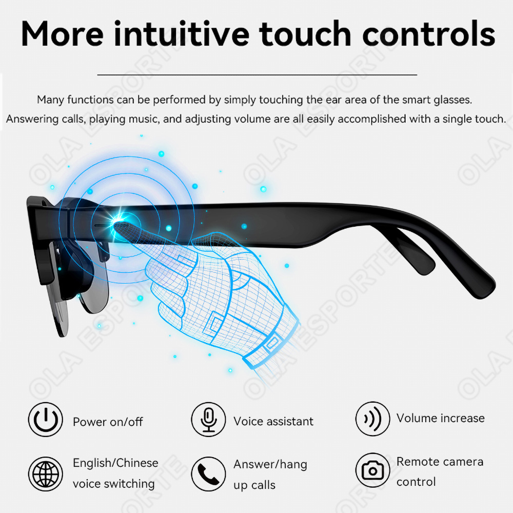 新しいスマートグラス V5.3 Bluetooth 通話高品 - Outdoor Sport Glasses のレビューと価格