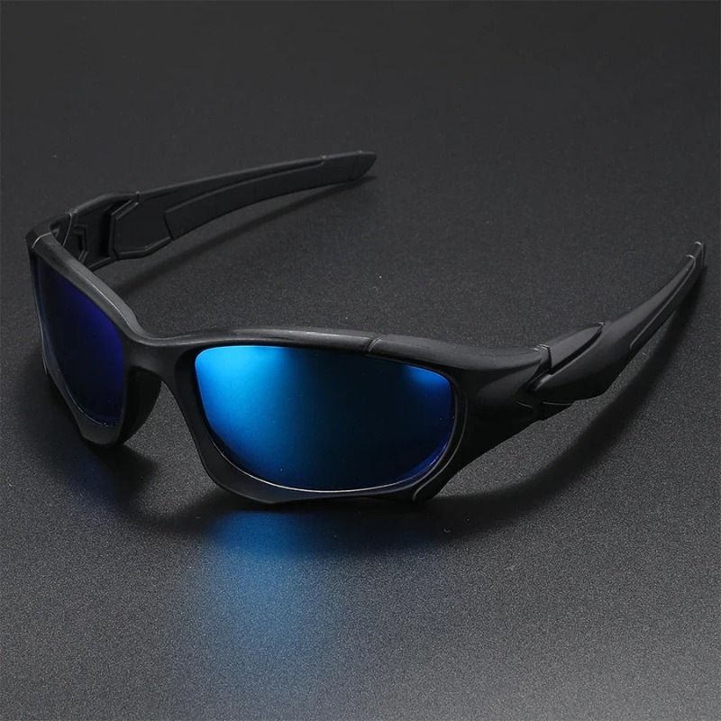 新しいアウトドアスポーツ偏光サングラス男性カーブカットフレー - Outdoor Sport Glasses のレビューと価格