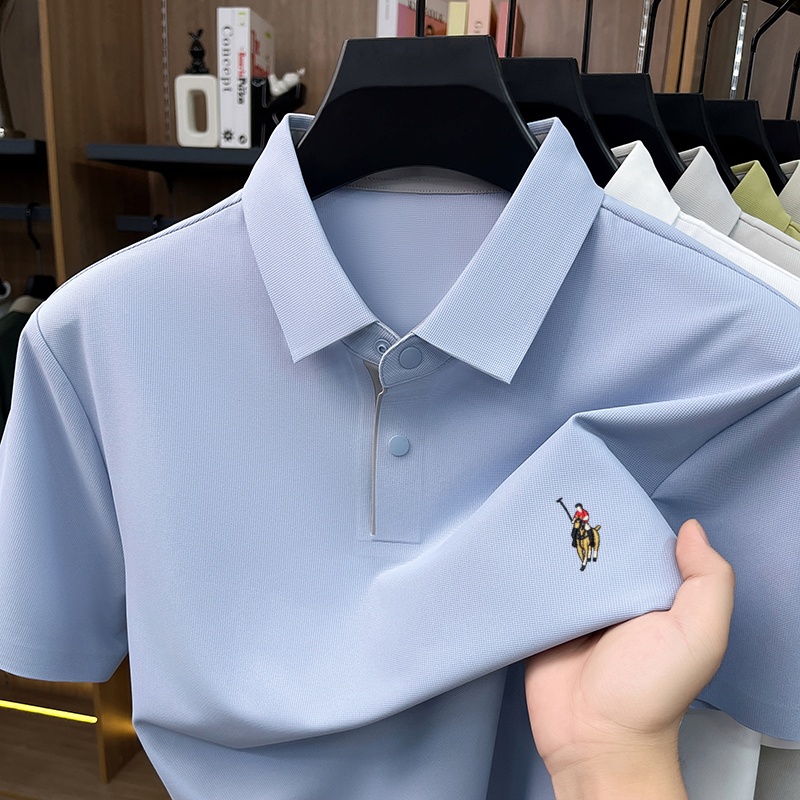豪華男性の定番ブランドファッション馬術刺繍半袖Tシャツ夏の新 - Polo Shirt Equestrian のレビューと価格