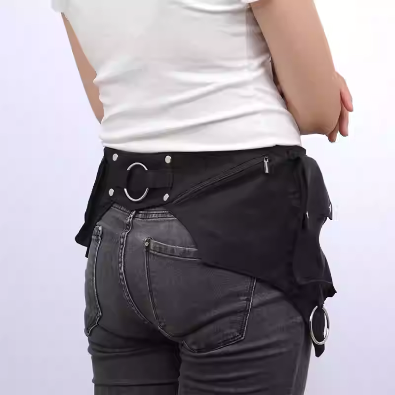 女性の中世パンクウエストバッグスチームパンク Pu レザーオ - Outdoor Sports Accessories のレビューと価格