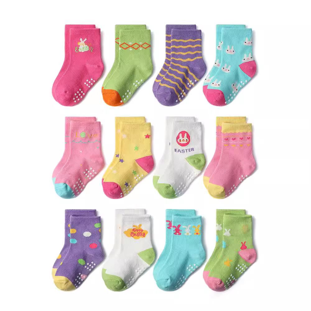 1/3/6/9/12 ペア子供靴下セット女の赤ちゃん綿ノンス - Trampoline Park Sock のレビューと価格