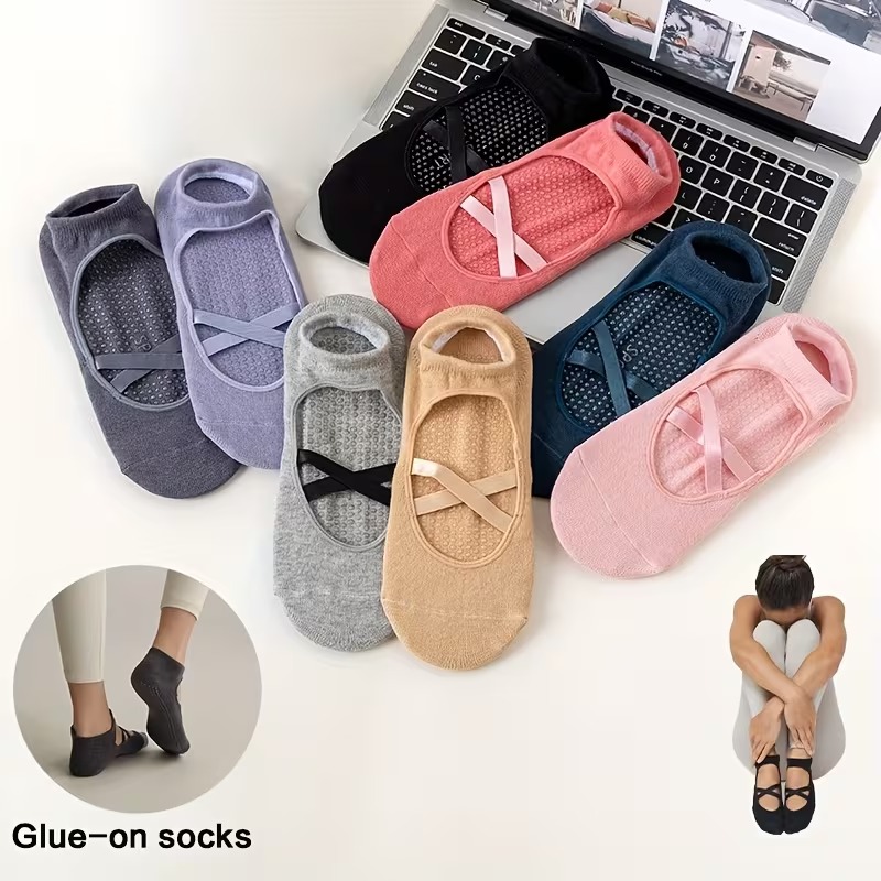 1-2 ペアの女性用ノンスリップヨガソックスアンチスリップ女 - Trampoline Park Sock のレビューと価格