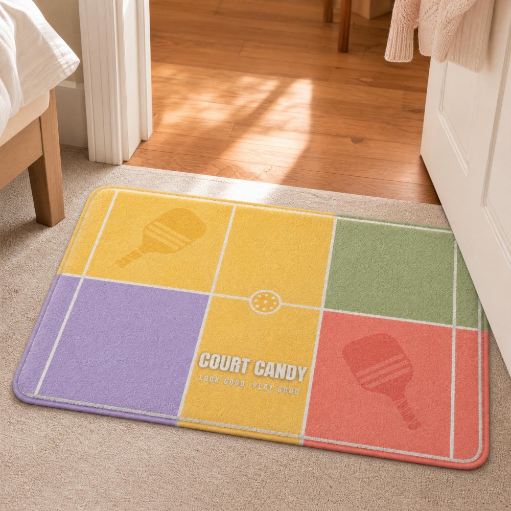 パステルピクルスボールコートフランネルドアマット、滑り止め屋 - Outdoor Sport Court Flooring のレビューと価格