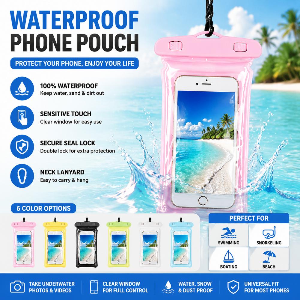 クリア防水携帯電話ケース ドライバッグポーチ iPhoneス - Outdoor Sports Accessories のレビューと価格