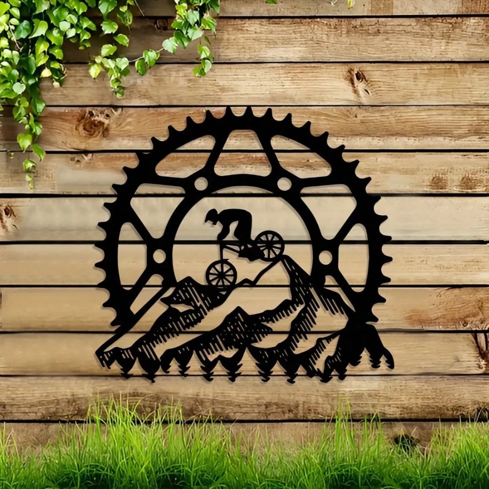 ヴィンテージメタルウォールアート マウンテンバイカー風景 室 - Outdoor Sport Gear のレビューと価格