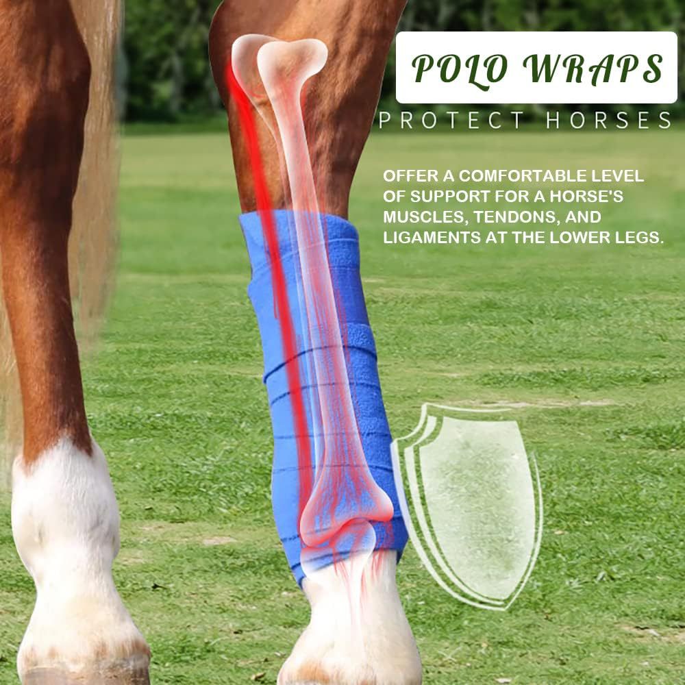 4パック 馬用ポロラップ アップグレード版 ブリンブリン付き - Polo Wraps Fleece のレビューと価格